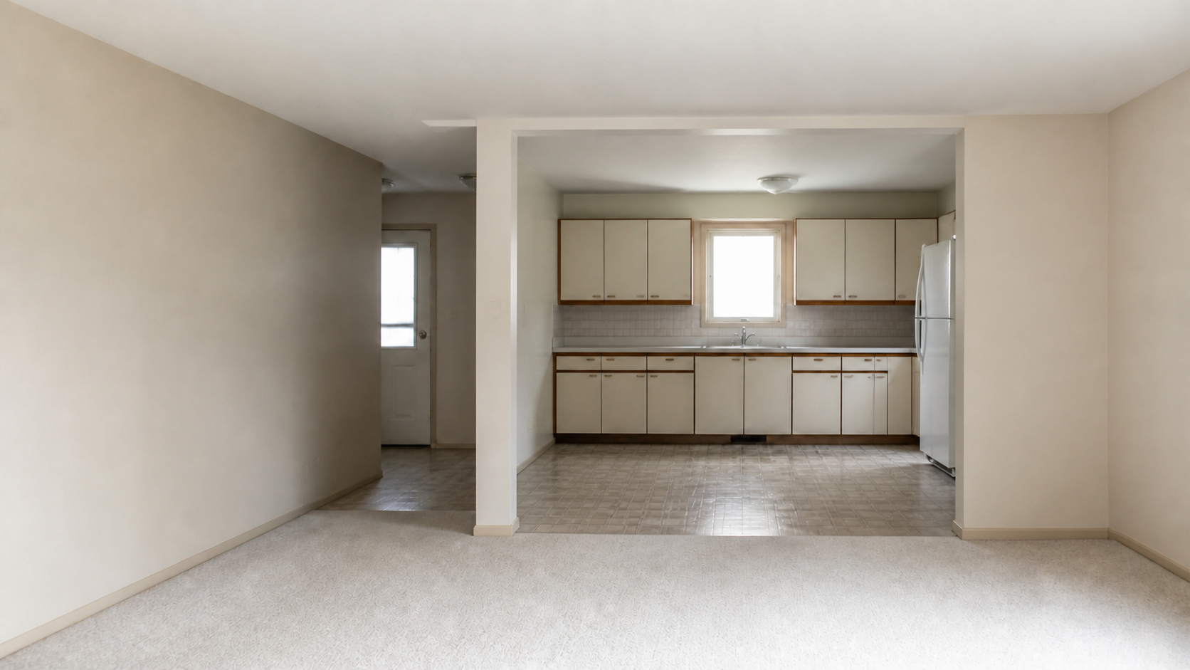 Open room after controlled demolition