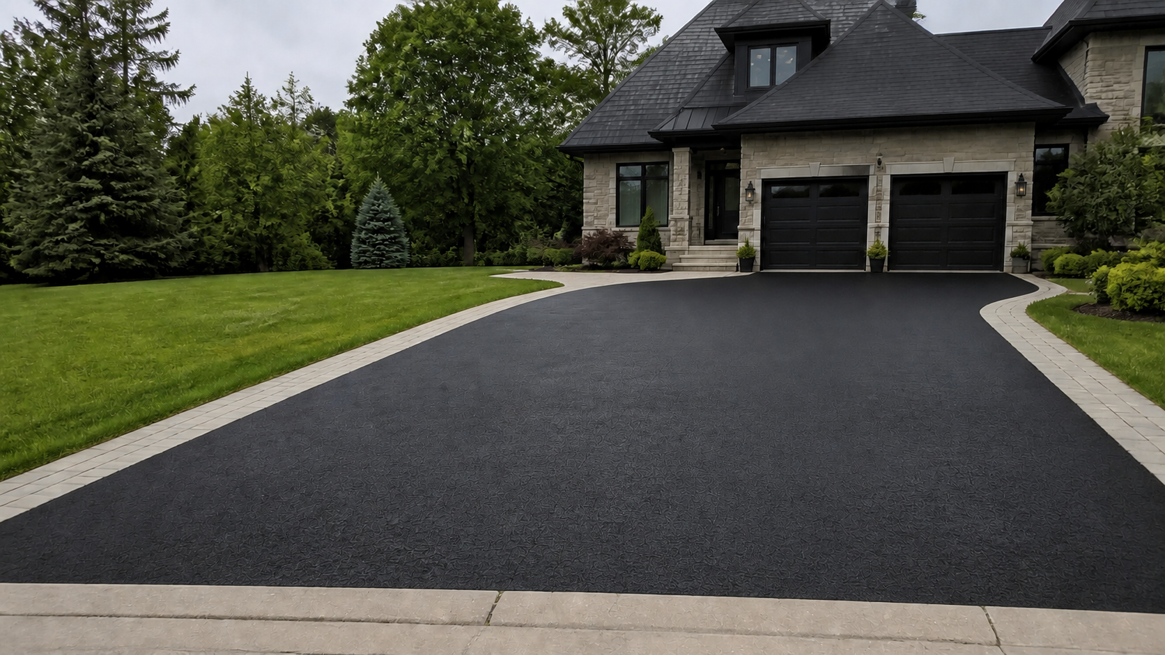 Driveway after professional sealing