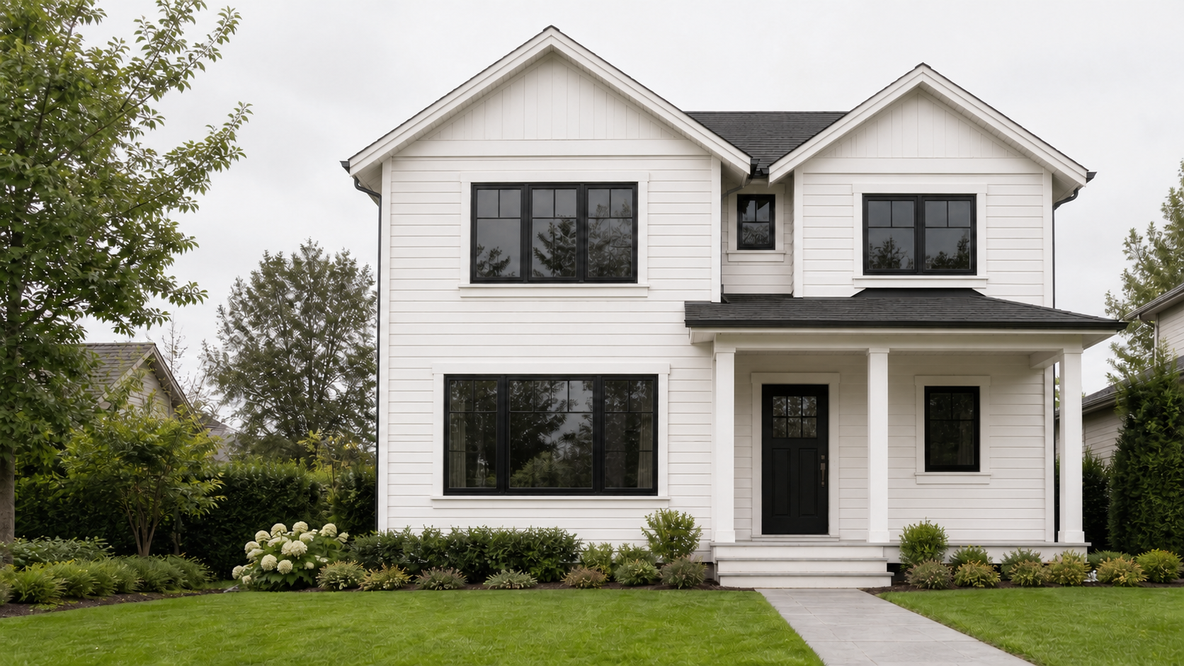 House exterior after painting